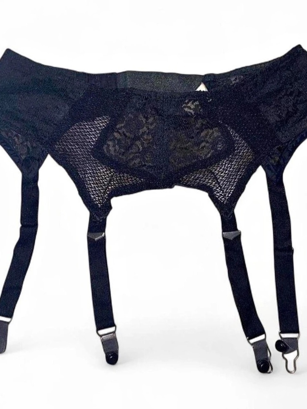 Black Vintage Lace Garter Belt